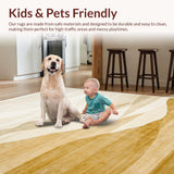 Ultra Soft Area Rug, Non Slip, Stain Resistant, Washable Area Rugs for Living Room, Bedroom, Elegant Neutral Tone Gradation(Beige)