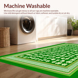 Ultra Soft Area Rug, Non Slip, Stain Resistant, Washable Area Rugs for Living Room, Bedroom, Playful St. Patrick's Day Entry Mat(Green)