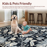 Luxe Charcoal Flower Aesthetic(Blue)