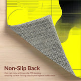Ultra Soft Area Rug, Non Slip, Stain Resistant, Washable Area Rugs for Living Room, Bedroom, Abstract Linear(Yellow)