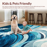 Contemporary Wavy Texture Appeal(Blue)