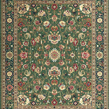 Ultra Soft Area Rug, Non Slip, Stain Resistant, Washable Area Rugs for Living Room, Bedroom, Elegant Transitional Tiled Design(Green)