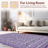 Ultra Soft Area Rug, Non Slip, Stain Resistant, Washable Area Rugs for Living Room, Bedroom, Artistic Rich Purple Comfort(Purple)