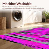 Ultra Soft Area Rug, Non Slip, Stain Resistant, Washable Area Rugs for Living Room, Bedroom, Playful Youthful Patterned Accent(Pink)