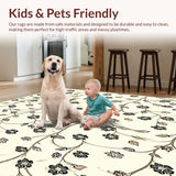 Modern Area for Living Stylish Black & Beige Reversible Design(Beige)