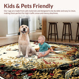 Ultra Soft Area Rug, Non Slip, Stain Resistant, Washable Area Rugs for Living Room, Bedroom, Playful Kid-Friendly Deer Design(Brown)