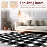 Cozy Earthy Tones Checked Visual(Black)