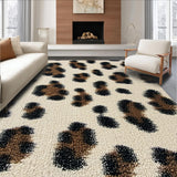 Ultra Soft Area Rug, Non Slip, Stain Resistant, Washable Area Rugs for Living Room, Bedroom, Contemporary Antelope Print Kitchen Carpet Non-Slip Design(Beige)