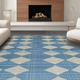 Ultra Soft Area Rug, Non Slip, Stain Resistant, Washable Area Rugs for Living Room, Bedroom, Stylish Distressed Artful Texture(Blue)