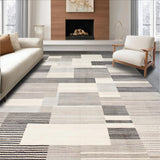 Ultra Soft Area Rug, Non Slip, Stain Resistant, Washable Area Rugs for Living Room, Bedroom, Artistic Grey Tiled Aesthetic(Gray)