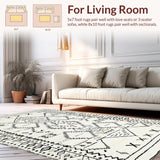 Tribal Ethnic Diamond Motif(Beige)