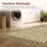 Ultra Soft Area Rug, Non Slip, Stain Resistant, Washable Area Rugs for Living Room, Bedroom, Brooks Beige Cheetah Spot(Beige)