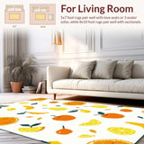 Ultra Soft Area Rug, Non Slip, Stain Resistant, Washable Area Rugs for Living Room, Bedroom, Stylish Modern Playful Aesthetic(Orange)
