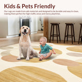 Ultra Soft Area Rug, Non Slip, Stain Resistant, Washable Area Rugs for Living Room, Bedroom, Harmony Beige Area Soothing Earthy Hue for Chic Floor Decor(Beige)