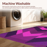 Ultra Soft Area Rug, Non Slip, Stain Resistant, Washable Area Rugs for Living Room, Bedroom, Lively Abstract Color Fusion(Purple)