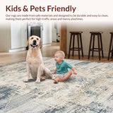 Elegant Distressed Striped Design(Beige)