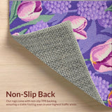 Ultra Soft Area Rug, Non Slip, Stain Resistant, Washable Area Rugs for Living Room, Bedroom, Soft Greenery Seasonal Decor Accent(Purple)
