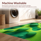 Ultra Soft Area Rug, Non Slip, Stain Resistant, Washable Area Rugs for Living Room, Bedroom, Interactive Toddler Race Car Mat for Toy Rooms(Green)