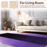 Ultra Soft Area Rug, Non Slip, Stain Resistant, Washable Area Rugs for Living Room, Bedroom, Luxurious Ombre Wave Pattern(Purple)