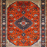 Ultra Soft Area Rug, Non Slip, Stain Resistant, Washable Area Rugs for Living Room, Bedroom, Elegant Warm-Toned Medallion Design(Red)
