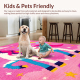 Lively Multicolor Swirl Motif(Pink)