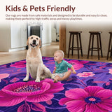 Ultra Soft Area Rug, Non Slip, Stain Resistant, Washable Area Rugs for Living Room, Bedroom, Vivid Plush Cozy Decor Style(Purple)