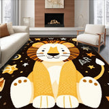 Cute Cartoonish Lion Emblem(Black)