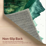 Artistic Mountain Motif Mat(Green)