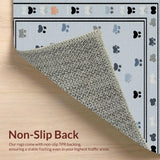 Ultra Soft Area Rug, Non Slip, Stain Resistant, Washable Area Rugs for Living Room, Bedroom, Rustic Warm Toned Print Variation(Gray)