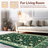 Chic Dark Green Botanical Motif(Green)