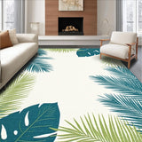 Ultra Soft Area Rug, Non Slip, Stain Resistant, Washable Area Rugs for Living Room, Bedroom, Modern Abstract Palm Leaf Design(Beige)
