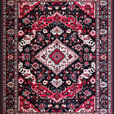 Striking Low Pile Abstract Print(Red)