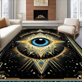 Vibrant Blue Tiled Motif(Black)