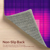 Ultra Soft Area Rug, Non Slip, Stain Resistant, Washable Area Rugs for Living Room, Bedroom, Eclectic Multi-Toned Ethnic Weave(Purple)