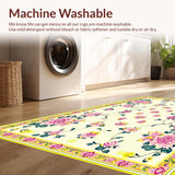 Vibrant Green and Pink Floral Elegance(Ivory)