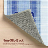 Ultra Soft Area Rug, Non Slip, Stain Resistant, Washable Area Rugs for Living Room, Bedroom, Stylish Blue Bow Decorative Rug for a Cute and Cozy Aesthetic(Blue)