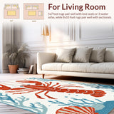 Coastal Chic Lobster Shell Motif(Red)