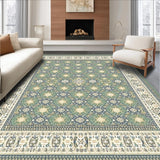 Ultra Soft Area Rug, Non Slip, Stain Resistant, Washable Area Rugs for Living Room, Bedroom, Modern Ivory Symmetrical Theme(Gray)
