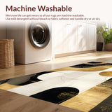 Ultra Soft Area Rug, Non Slip, Stain Resistant, Washable Area Rugs for Living Room, Bedroom, Vibrant Urban Edge Graphic Elements(Gold)