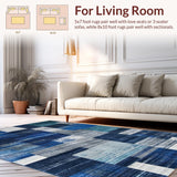 Dynamic Textured Geometric Collage(Blue)