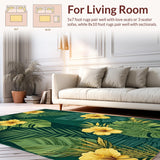 Contemporary Leafy Patterned Accent(Green)