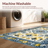 Ultra Soft Area Rug, Non Slip, Stain Resistant, Washable Area Rugs for Living Room, Bedroom, Elegant Abstract Cream Palette(White)