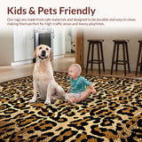 Ultra Soft Area Rug, Non Slip, Stain Resistant, Washable Area Rugs for Living Room, Bedroom, Luxurious Faux Fur Chic Design(Beige)