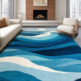 Dynamic Seafoam Curvilinear Arrangement(Blue)