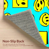 Bold Graphic Circular Happy Motif(Blue)