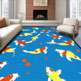 Ultra Soft Area Rug, Non Slip, Stain Resistant, Washable Area Rugs for Living Room, Bedroom, Vivid Marine Animal Aesthetic(Blue)