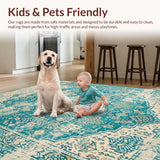 Luxurious Aqua Medallion Design(Blue)