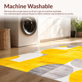 Ultra Soft Area Rug, Non Slip, Stain Resistant, Washable Area Rugs for Living Room, Bedroom, Vibrant Geometric Artistry Expression(Yellow)