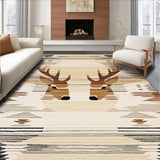 Ultra Soft Area Rug, Non Slip, Stain Resistant, Washable Area Rugs for Living Room, Bedroom, Luxurious Neutral Toned Aesthetic(Beige)