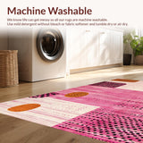 Ultra Soft Area Rug, Non Slip, Stain Resistant, Washable Area Rugs for Living Room, Bedroom, Stylish Whimsical Cheetah Pattern(Pink)